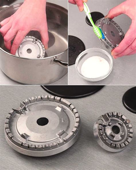 cleaning gas hob burners with dishwasher tablet